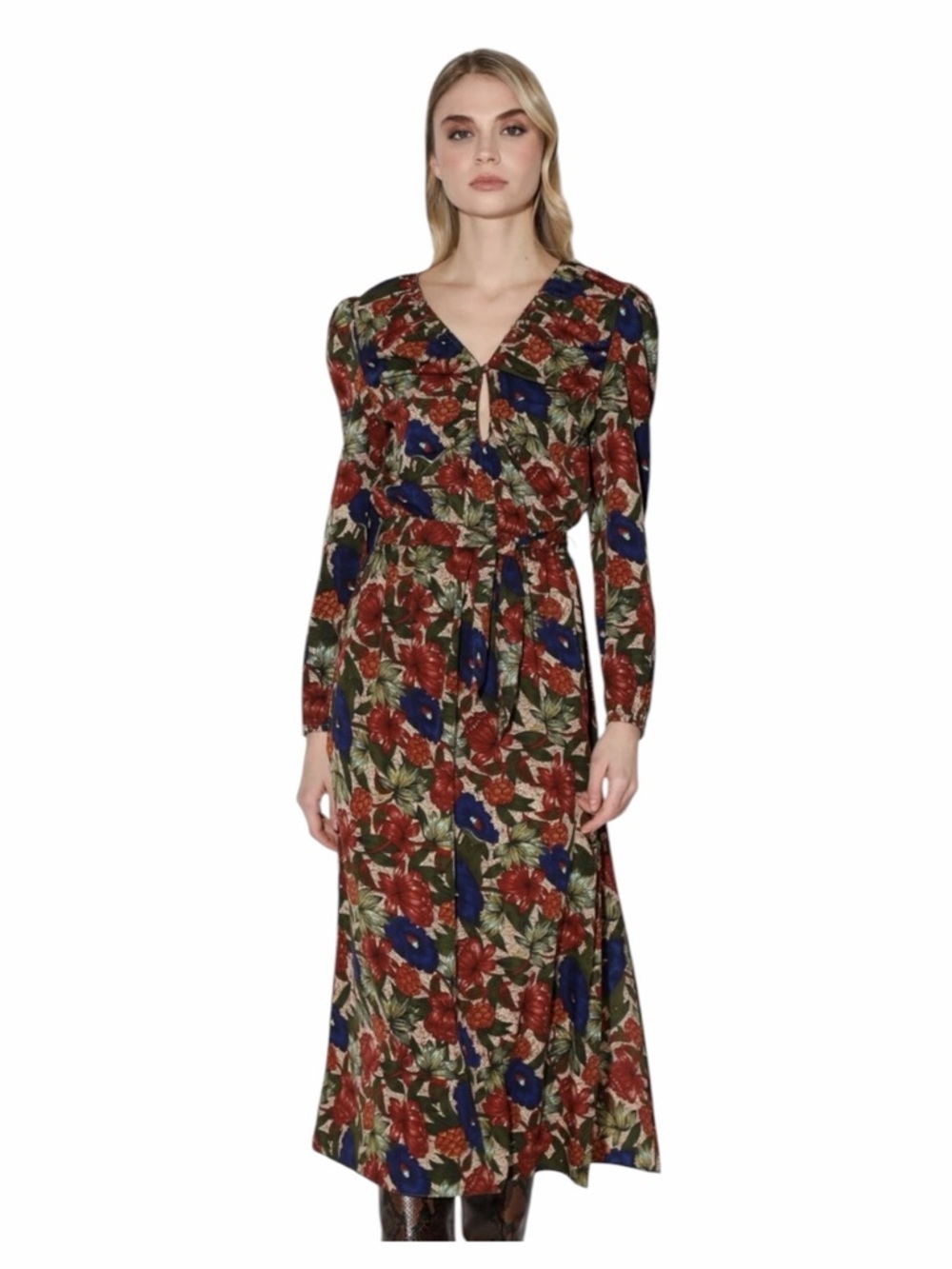 NWT! Walter Baker VIVA MIDI DRESS in color ROYAL GARDEN. Size Medium